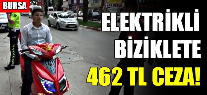 Polis çakarlı elektrikli bisiklete ceza