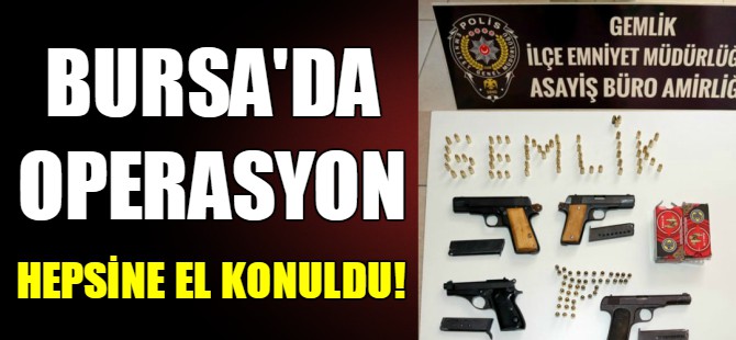 Gemlik’te silah operasyonu