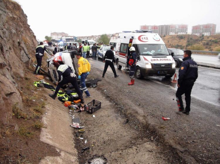 Yozgat’ta trafik kazası ucuz atlatıldı