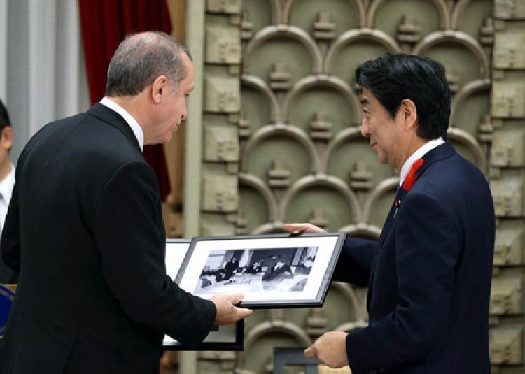 Erdoğan: Uluslarası gündemdeki konularda Abe ile aynı görüşteyiz