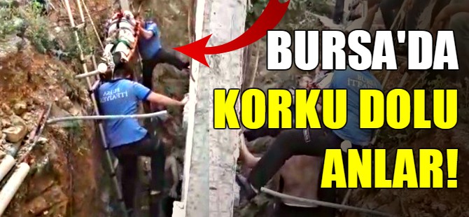 Bursa'da yaşlı adam inşaat boşluğuna düştü