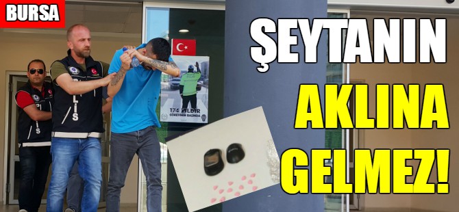 Bursa'da fare şeklindeki terazisi ile yakalandı