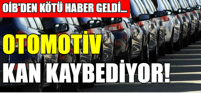 Otomotiv ihracatında büyük düşüş