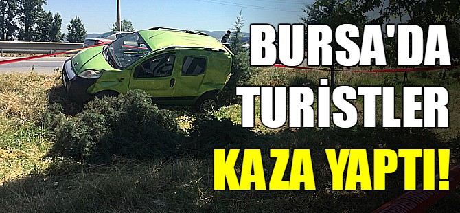 Bursa'da araç tarlaya uçtu!