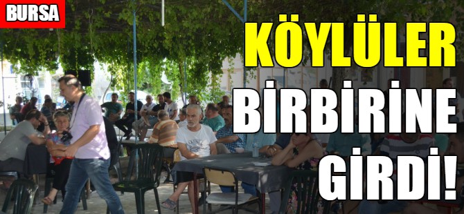 Bursa'da satılık köy meydanında arbede