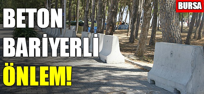 İznik gölünde beton bariyerli tedbir