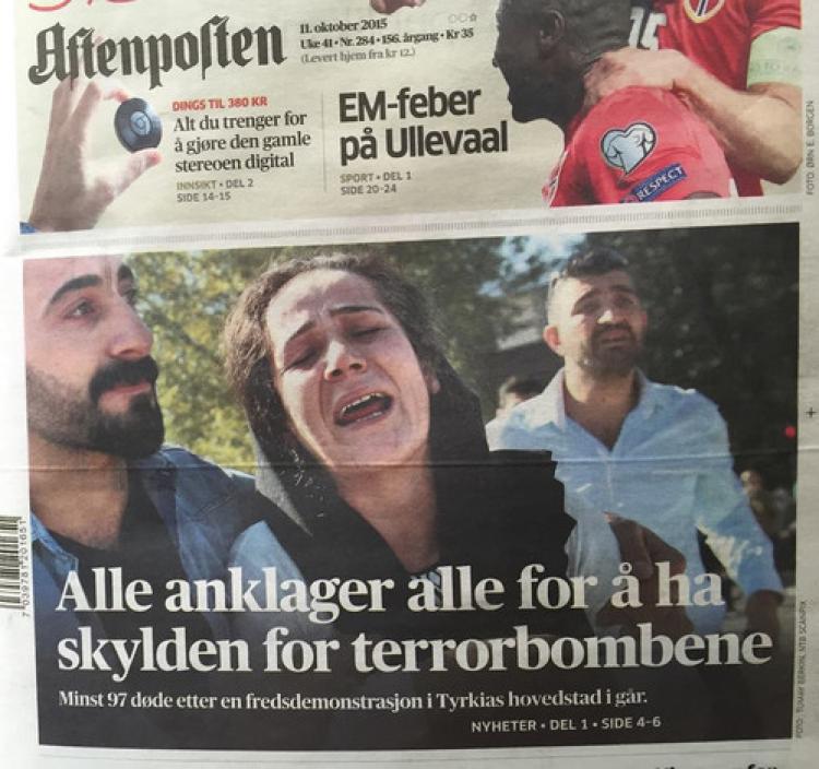 Aftenposten: Türkiye tarihinde gerçekleşmiş en büyük terör saldırılarından