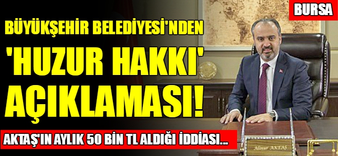 Bursa Büyükşehir Belediyesi'nden yalanlama!