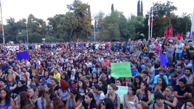 KKTC'de protesto