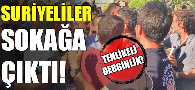 İstanbul'da Suriyeliler eylem yapıyor!