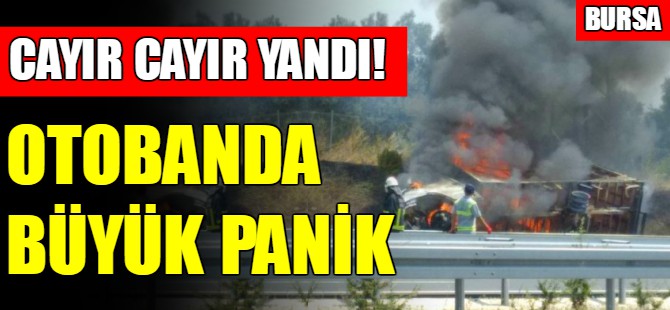 Bursa'da otobanda korkutan yangın!
