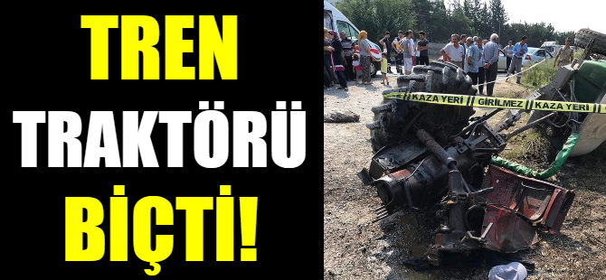 Tren traktörü ikiye böldü