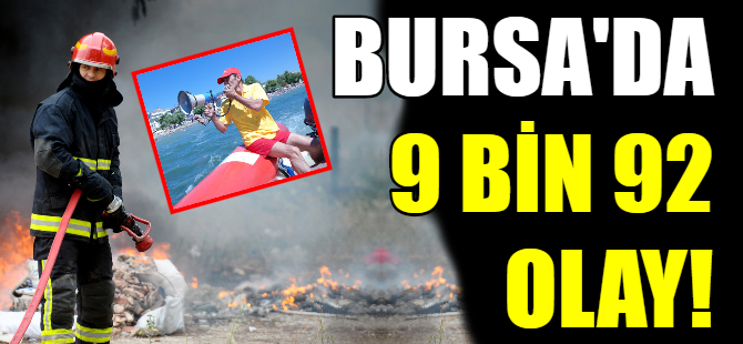 Bursa'da 9 bin 92 olay!