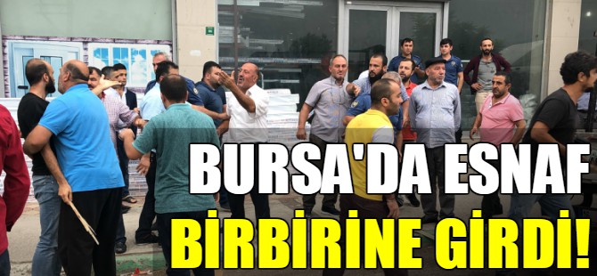 Bursa'da esnafın sopalı park kavgası...