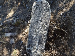 Bursa'da koç başlı mezar taşı bulundu