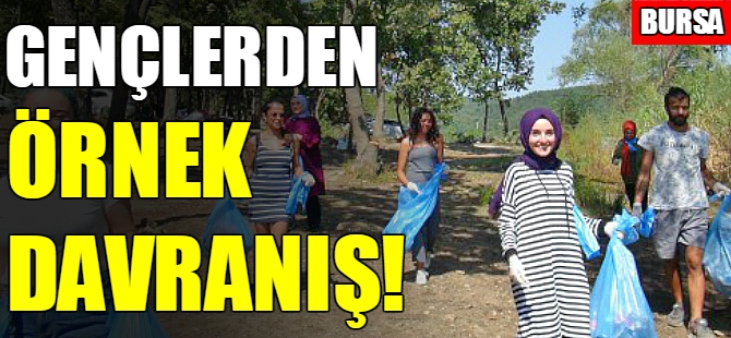 Bursa'da gençlerden örnek davranış!