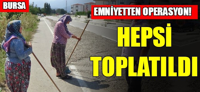 'İnegöl Alası'na polis ve zabıta operasyonu
