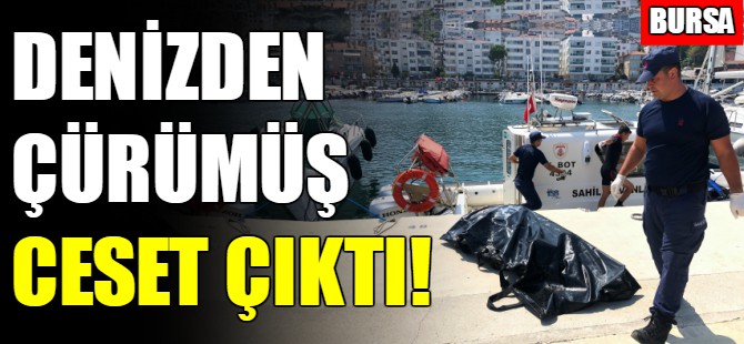 Bursa'da denizden çürümüş erkek cesedi çıktı