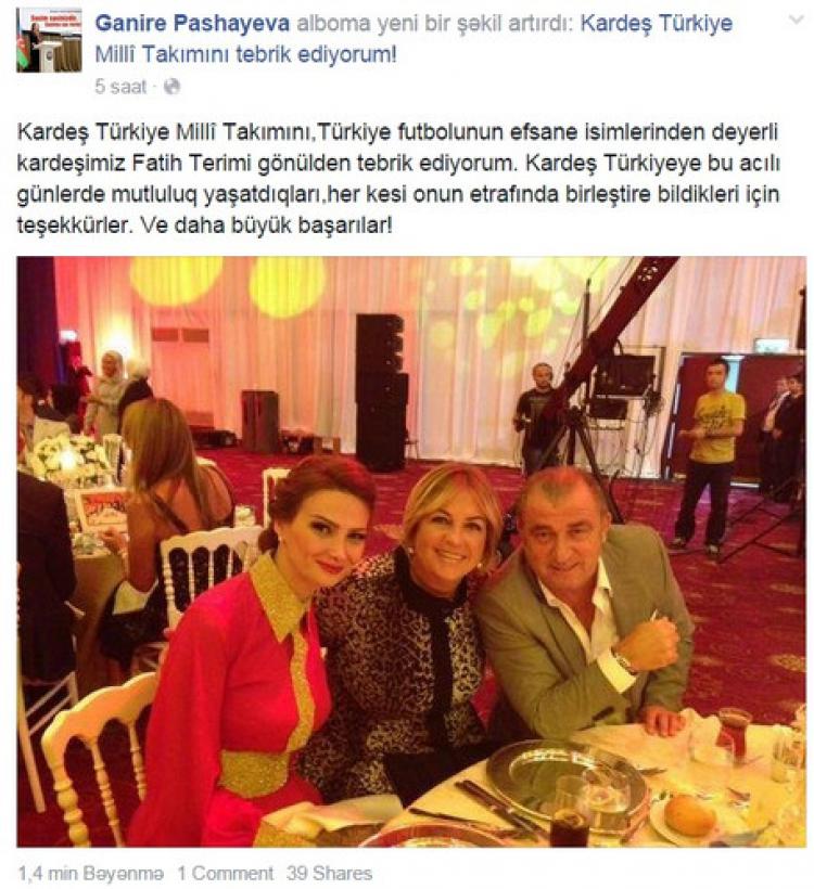 Azerbaycan milletvekilinden Milli Takım ve Terim'e kutlama mesajı