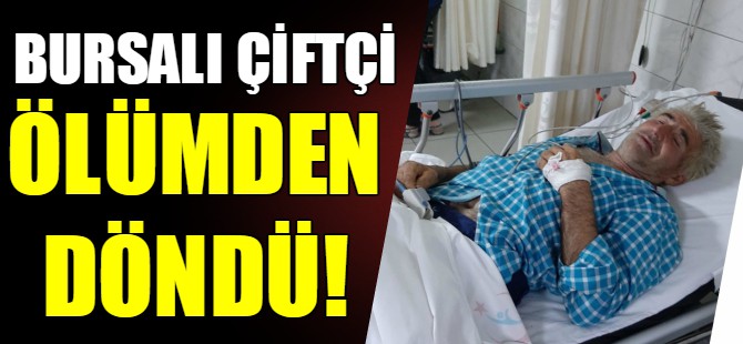 Bursa'da çiftçi ölümden döndü