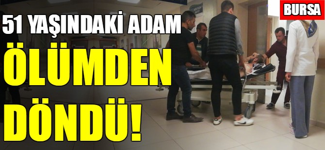 Bursa'da ağaçtan düşen adam ölümden döndü!