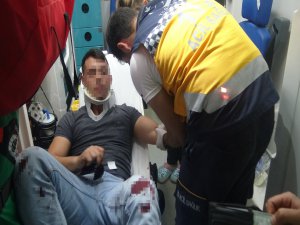 Bursa'da sürücü kaza sonrası şoka girdi!