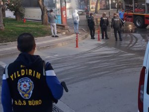 Bursa'da park halindeki otobüs alev aldı