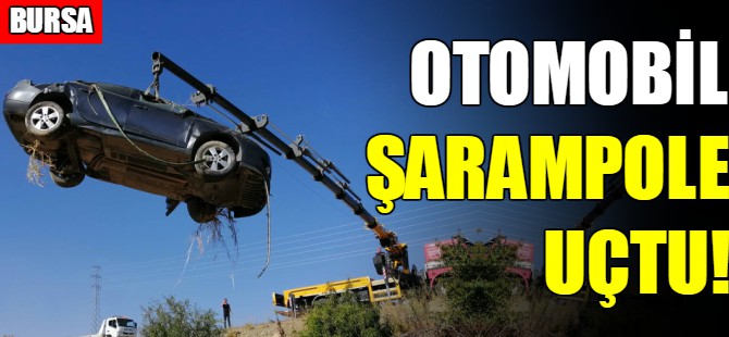 Otomobil şarampole uçtu!