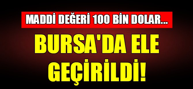 Bursa'da mozaik tablo ele geçirildi