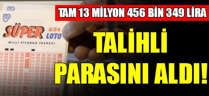 Talihli parasını aldı