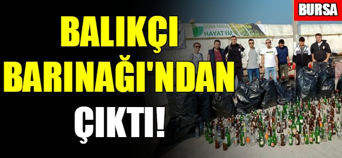 Bursa'da  Balıkçı Barınağı temizliği