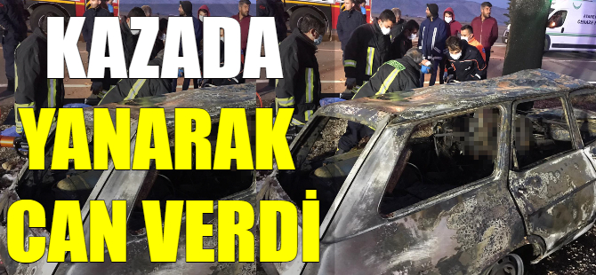 Otomobilde yanarak can verdi