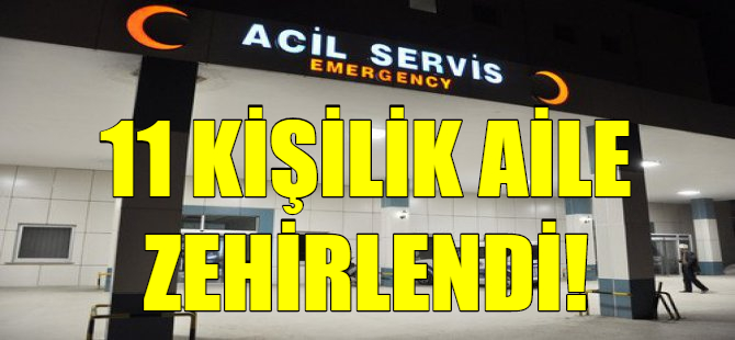 Aynı aileden 11 kişi zehirlendi