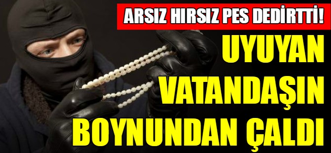 Hem çaldı, hem zorla uzaklaştı