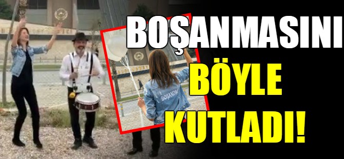 Boşanmasını böyle kutladı!