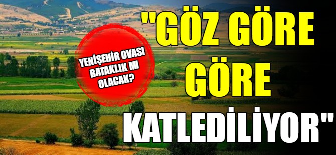 “Yenişehir Ovası göz göre göre katlediliyor”