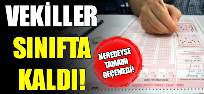 Vekiller sınıfta kaldı!