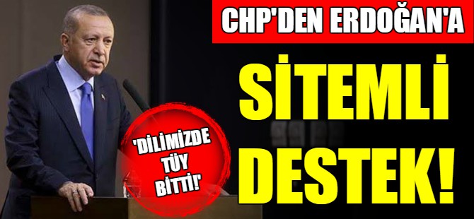 CHP’den Erdoğan’a destek