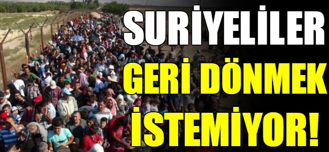 Suriyeliler dönmek istemiyor!