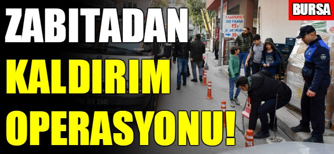 Zabıtadan kaldırım operasyonu
