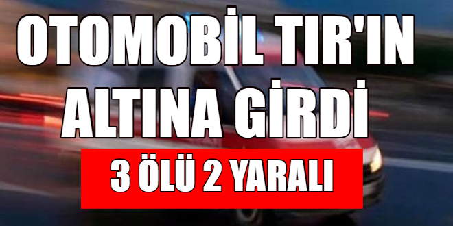 Feci kaza: 3 ölü 2 yaralı