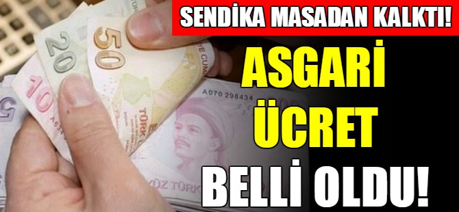 Asgari ücret belli oldu!