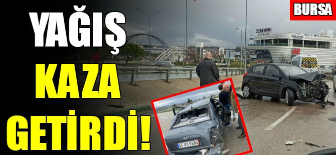 Yağış kaza getirdi