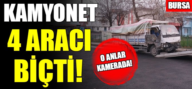 Kamyonet 4 aracı biçti