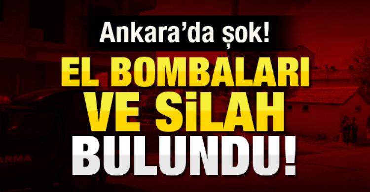 Ankara'da şok! El bombaları ve silah bulundu