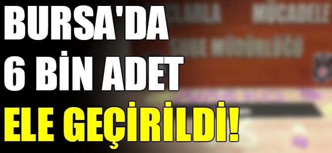 Bursa'da uyuşturucu operasyonu!