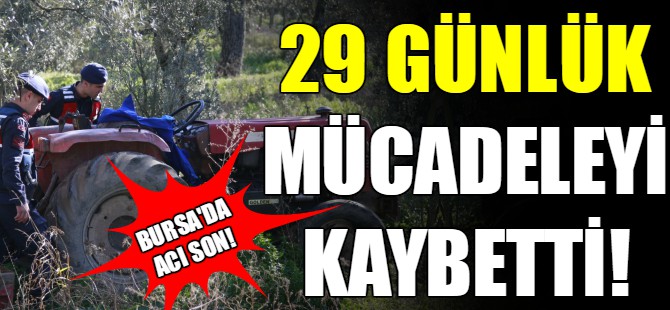 Bursa'da acı son!