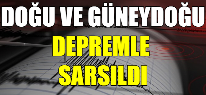 Elazığ'da 6.8 şiddetinde deprem