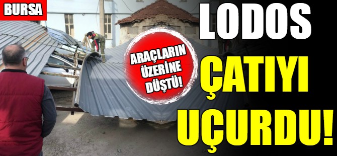Lodos çatıyı uçurdu