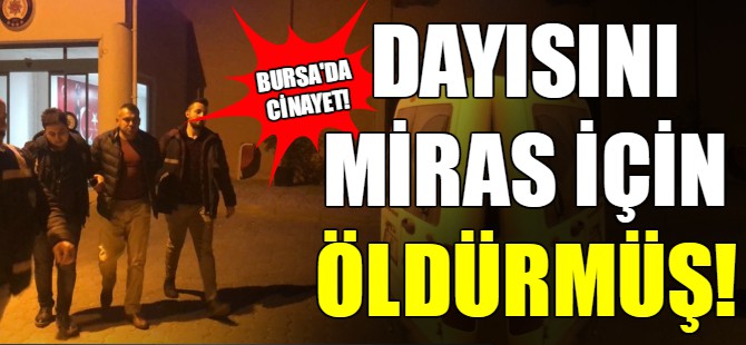 Dayısını miras için öldürmüş